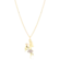 Pingente Pet Menina Com Gato Folheado a Ouro 18k