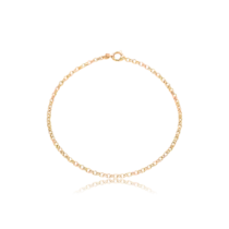 Pulseira Elo Português 2mm Folheado a Ouro 18k