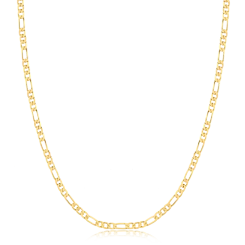 Corrente Figaro 4mm Folheada a Ouro 18k