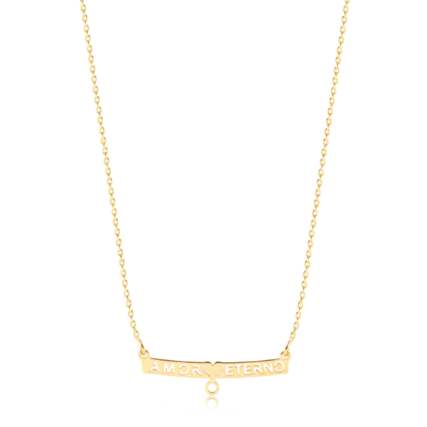 Gargantilha Canga Amor Eterno Um Lugar Folheado a Ouro 18k