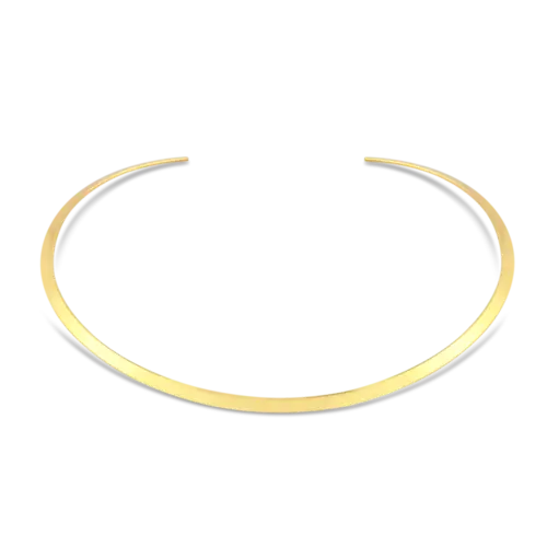 Aro Chocker Aberto Liso Folheado a Ouro 18k