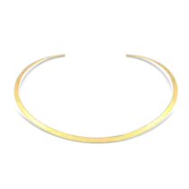 Aro Chocker Aberto Liso Folheado a Ouro 18k