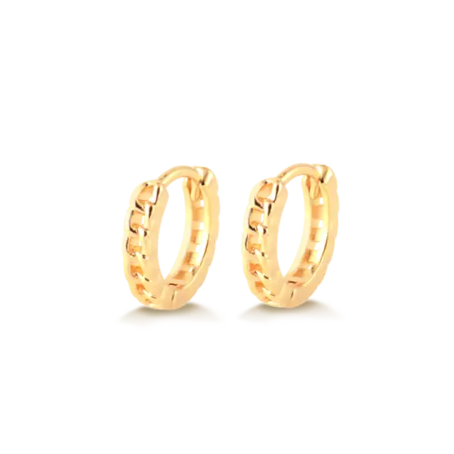 Argola Correntinha Folheada a Ouro 18k