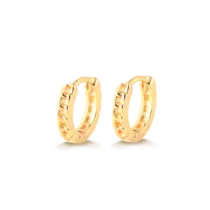 Argola Correntinha Folheada a Ouro 18k