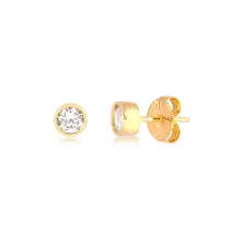 Brinco Ponto de Luz 5mm Folheado a Ouro 18k