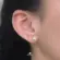 Brinco Ponto de Luz 5mm Folheado a Ouro 18k