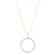 Pingente Círculo Vazado Zircônias Coloridas Folheado a Ouro 18k