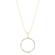Pingente Círculo Vazado Zircônias Coloridas Folheado a Ouro 18k