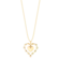 Pingente Coração Duplo Com Zircônia Folheado a Ouro 18k