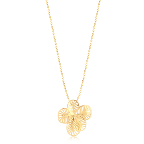 Pingente Flor Ramada Folheado a Ouro 18k
