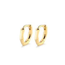 Argola Click Bambu 10mm Folheada a Ouro 18k