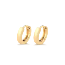Argola Click Reto 12mm Folheada a Ouro 18K