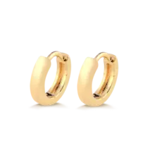 Argola Click Reto 14mm Folheada a Ouro 18K