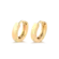 Argola Click Reto 14mm Folheada a Ouro 18K