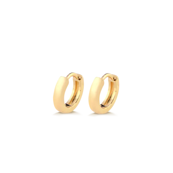 Argola Click Reto 10mm Folheada a Ouro 18K