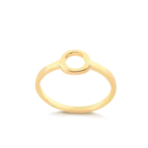 Anel Círculo Liso Folheado a Ouro 18k
