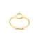 Anel Círculo Liso Folheado a Ouro 18k