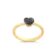 Anel Coração Cravejado Folheado a Ouro 18k