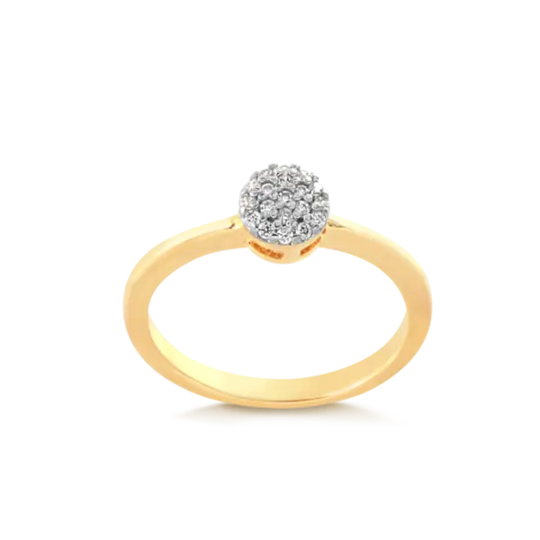 Anel Redondo Cravejado Folheado a Ouro 18k