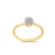 Anel Redondo Cravejado Folheado a Ouro 18k