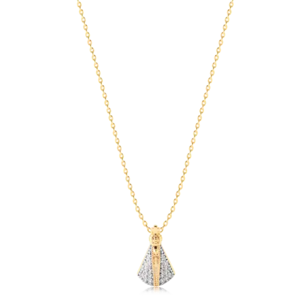 Pingente Nossa Senhora Aparecida Folheada a Ouro 18k