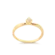 Anel Solitário Com Zircônias Folheado a Ouro 18k