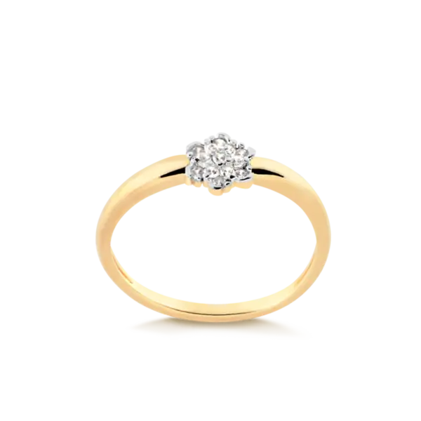 Anel Chuveirinho Com Zircônia Folheado a Ouro 18k