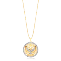 Pingente Espírito Santo Com Zircônias Folheado a Ouro 18k