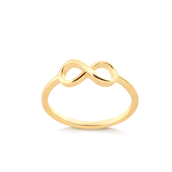 Anel Infinito Folheado a Ouro 18k