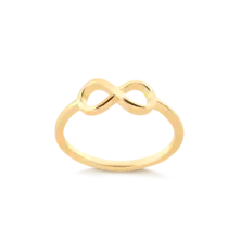 Anel Infinito Folheado a Ouro 18k