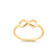 Anel Infinito Folheado a Ouro 18k