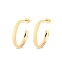 Argola Lisa 33mm Folheado a Ouro 18k