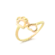 Anel Patinha e Coração Folheado a Ouro 18k