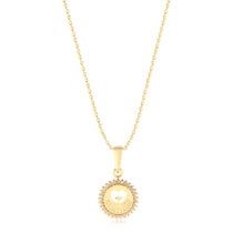 Pingente Gratidão Coração Com Zircônias Folheado a Ouro 18k