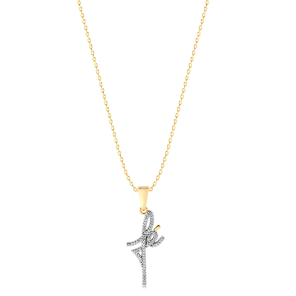 Pingente Fé Com Zircônia Folheado a Ouro 18k
