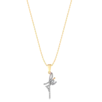 Pingente Fé Com Zircônia Folheado a Ouro 18k