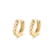 Argola Com Pedras de Zircônia 11mm Folheada a Ouro 18k