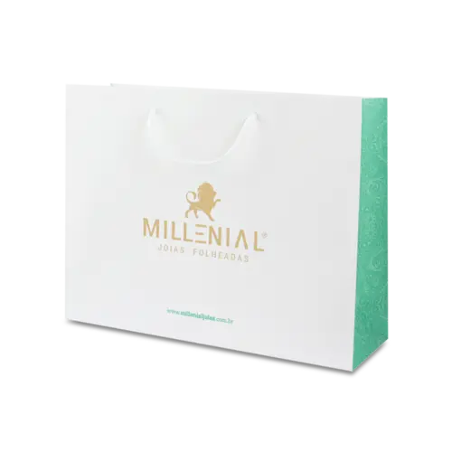 Sacola Millenial de Papel Gofrado 35x25x13 cm