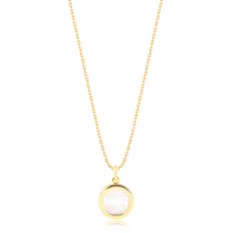 Gargantilha Madri Pérola Amor Folheada a Ouro 18k