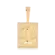 Pingente Borda Cravejada Símbolo Direito Folheado a Ouro 18k