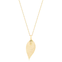 Gargantilha Folha Folheada a Ouro 18k