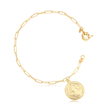 Pulseira Cartier Com São Bento 20mm Fecho Bóia Folheada a Ouro 18k