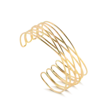 Bracelete Sequência Transpassada Fio 1,2mm Folheado a Ouro 18k