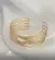 Bracelete Sequência Transpassada Fio 1,2mm Folheado a Ouro 18k