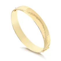 Bracelete Textura 10mm Folheado a Ouro 18K