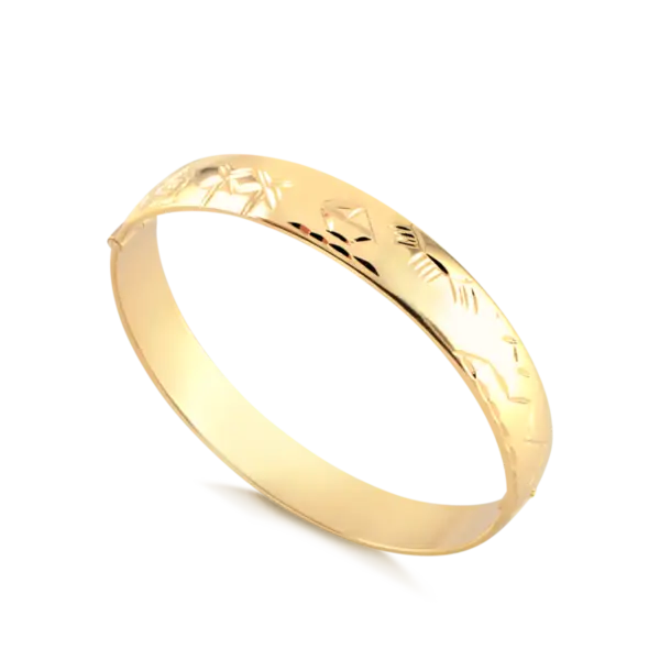 Bracelete Detalhes 10mm Folheado a Ouro 18K