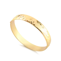 Bracelete Detalhes 10mm Folheado a Ouro 18K