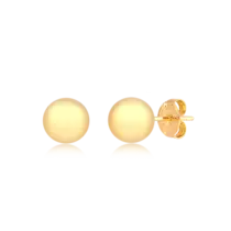 Brinco Bolinha Lisa 5mm Folheado a Ouro 18k