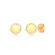 Brinco Bolinha Lisa 5mm Folheado a Ouro 18k