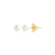 Brinco Pérola 3mm Folheado a Ouro 18k